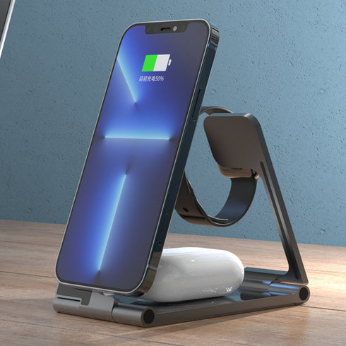 All-Metal Dual 15W Foldable Magnetic Wireless Charger